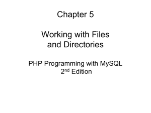 PHP Chapter 5