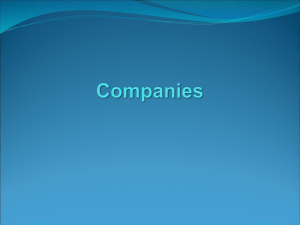 Introduction to companies