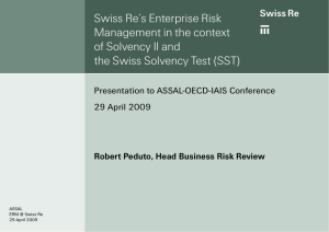 Swiss re's Enterprise Risk Management in the context of Solvency 2