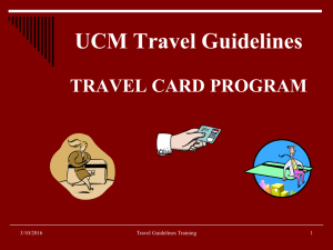 UCM Travel Guidelines