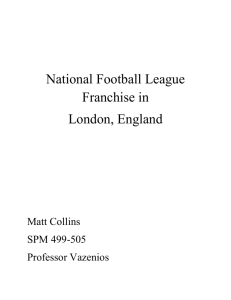 National Football League Franchise in