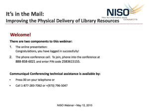Physical Delivery Webinar (May 2010)