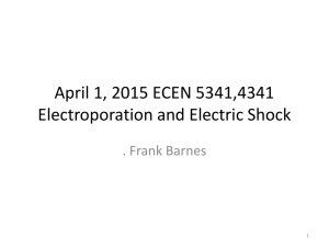ECEN 5031/4031 April 25,20 Electroporation and Electric Shock