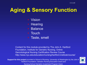 Aging & Changes in Taste, Smell - School of Nursing