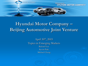 Hyundai Motor Company - NYU Stern School of Business