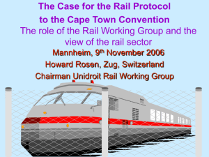 The Case for the Rail Protocol to the Cape Town Convention