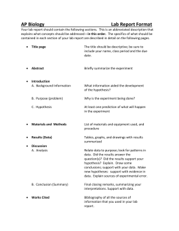 Laboratory report template picture