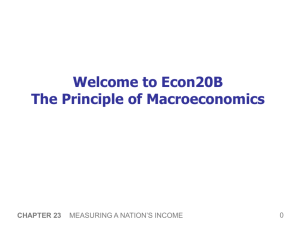 Welcome to Econ20B The Principle of