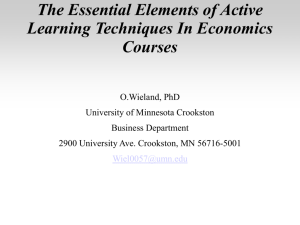 Teaching Economics: Approaches to Instructional Design