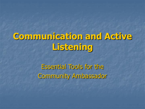 Communication and Active Listening