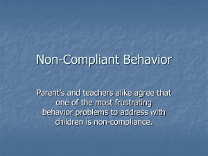Non-Compliant Behavior