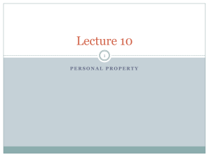 Personal Property Lecture