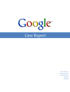 Google Case Report