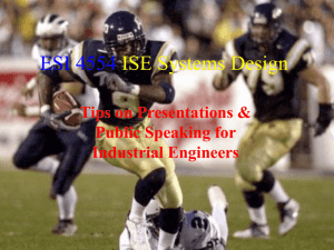 ESI 4554 ISE Senior Design