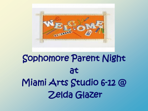 Sophomore Parent Night - Miami Arts Studio 6-12