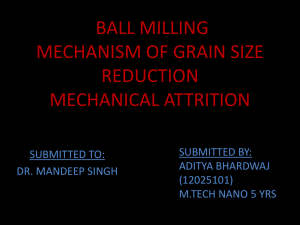 ball milling,grain size and mechanical attrition
