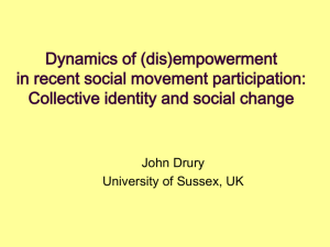 Dynamics of (dis) empowerment in recent social movement