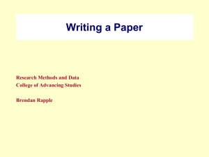 Steps in Writing a Research Paper