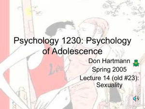 Psychology 1230: Psychology of Adolescence