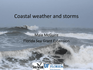 Coastal weather and storms