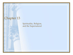 Chapter 24 Culture and the Supernatural
