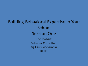 PowerPoint Building Behavior Expertise Session 1