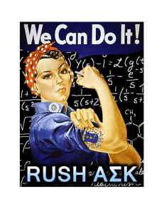 A Σ K Women in Technical Studies Our purpose is to promote