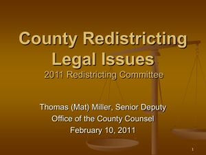 County Redistricting Legal Issues