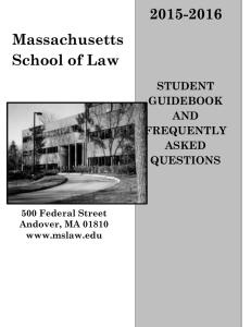 student guidebook and frequently asked questions