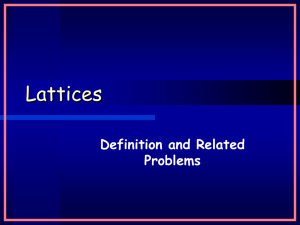 Lattices