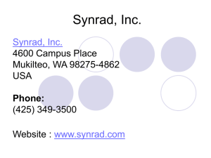 Synrad, Inc. - World Lasers, Inc.