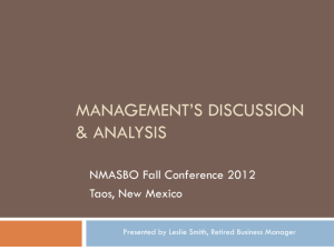 Management's Discussion & Analysis