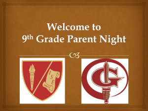 10th grade Parent Night