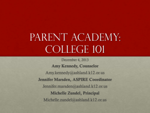 Parent academy: College 101