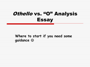 Othello Analysis Paragraph PowerPoint