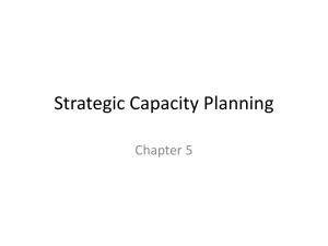 Strategic Capacity Planning - U