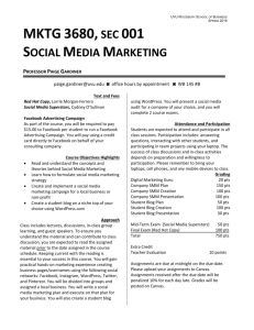 Syllabus Spring 2016 Marketing with Social Media