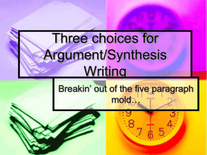 Argument Writing Options