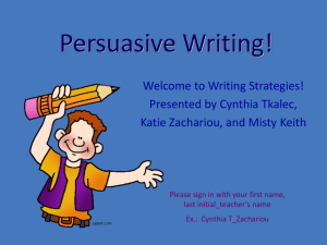 Persuasive Writing!