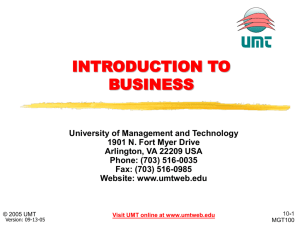 PART 1 - University of Management and Technology