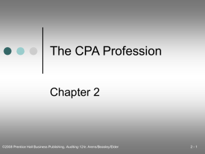 Chapter 2 – The CPA Profession