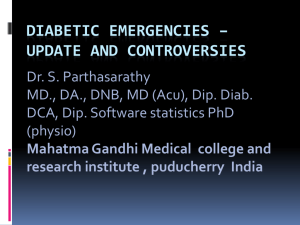diabetic emergencies - Anesthesia Slides, Presentations and