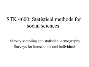 PSTAT 262 AS: Survey Sampling and Estimation