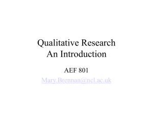 PowerPoint Presentation - Qualitative Research An Introduction