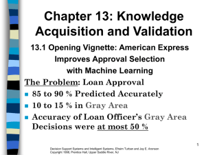 Chapter 13 Knowledge Acquisition and Validation