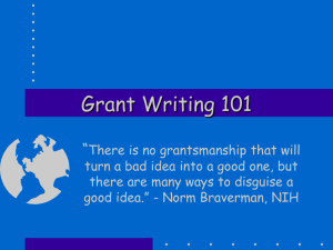 Grant Writing 101 - Whitworth University