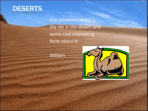 Deserts William Lee - SD43 Teacher Sites