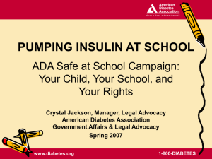 insulin pumping at school