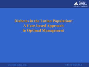 Lecture 17 Nutrition for Diabetes Melitus