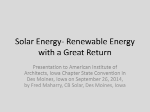 Solar Energy- Renewable Energy at a Great Price